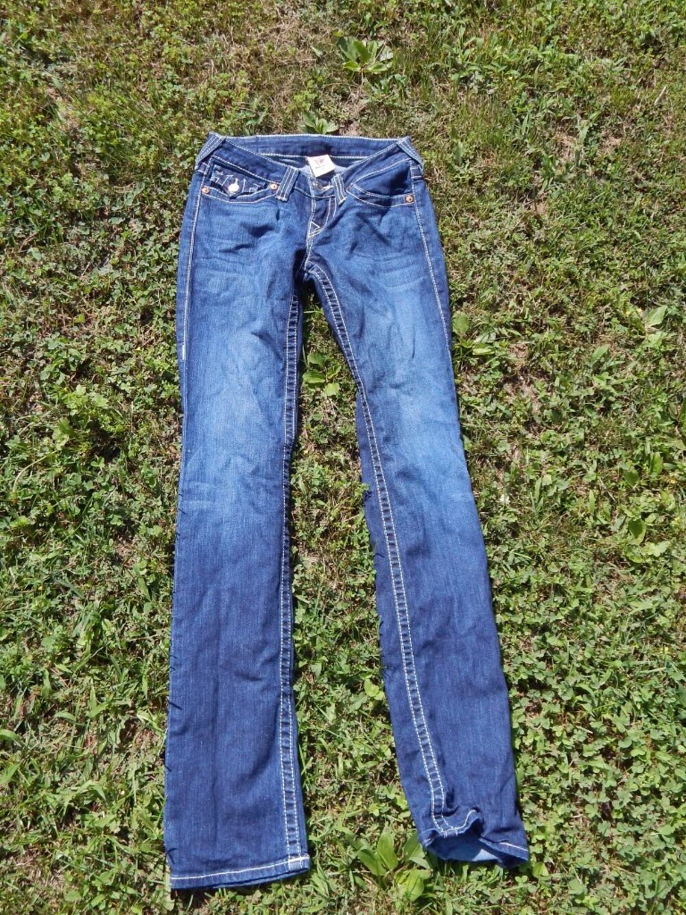 True Religion Women's Straight Leg Jeans - Dark Blue - Picture 2 of 4